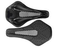 Bike Saddle,Mountain Bike Seat 3D Printed Bicycle Saddle Ultralight Carbon Fiber Hollow Comfortable Breathable MTB Gravel Road Bike Cycling Seat Parts(Black Carbon Base B)