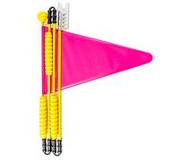 Bike safety flag pole | Cycley | Bicycle Pennant for kids girls and boys | four-piece | 5.2 feet | pink