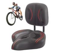 Bike Seat Backrest - Comfortable Bicycles Saddle Design, Memory Foam Shock Absorbing Pad | Extra Wide Rear Support Lean Style, Ergonomic Seat Build, For Mountain Ebikes Passenger Long Ride Journeys