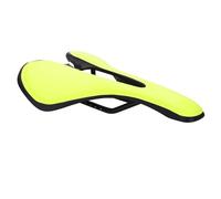 Bike Seat Bike Saddle MTB Mountain Road Bike Seat PU Leather Gel Filled Cycling Cushion Comfortable Shockproof Bicycle Saddle(Yellow)