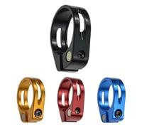 Bike Seat Clamp 1 Pcs Mountain Bike Aluminum Alloy Seatpost Clamp 35/31.8mm Seat Tube Clamp Accessories Part for MTB BMX Cycling Road Bicycle Seat Post Clamp(Yellow 35mm)