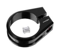 Bike Seat Clamp 33.9mm Titanium Alloy Seatpost Collar | Black Finish, Universal Fit for Road and Mountain Bicycles, Firm Fixation, All-weather Protection