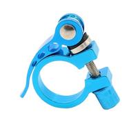Bike Seat Clamp Bicycle Seatpost Clamp Quick Release Alloy Aluminium 31.8/34.9mm Saddle Closure for Mountain Bike 27.2/31.6mm Seat Tube Seat Post Clamp(Blue-25.4mm)