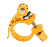 Bike Seat Clamp Bicycle Seatpost Clamp Quick Release Alloy Aluminium 31.8/34.9mm Saddle Closure for Mountain Bike 27.2/31.6mm Seat Tube Seat Post Clamp(Yellow-34.9mm)
