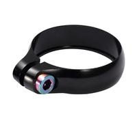 Bike Seat Clamp,Seat Post Clamp Ultralight Titanium Bicycle Seat Post Clamp CNC Alloy Saddle for 31.8/34.9 Mm Mountain Bike Seatpost Parts(A 31.8mm)