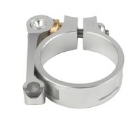 Bike Seat Clamp Ultralight Folding Bike Seat Tube Clip Aluminum Alloy Seat Post Clamps CNC 41 Suitable for 33.9MM Bicycle Seatpost Parts Seat Post Clamp(Silver)