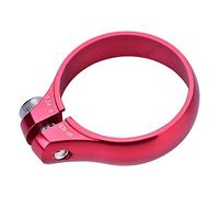 Bike Seat Clamps, 34.9mm Aluminium Alloy Bicycle Seat Post Clamp Cycling Seatpost Clip(Red)