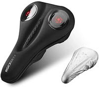 Bike Seat Cover Saddle Cover Padded Breathable Thick Bicycle Saddle Cushion Memory Foam Super Soft Mountain Bike(Black red)