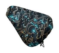 Bike Seat Cover Waterproof Coding Pattern Bicycle Seat Cushion Cover UV Protection Unisex Seats Protectors Rain Dustproof Saddle Covers for Gym Mountain Road Bike