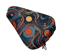 Bike Seat Cover Waterproof Complex Patterns Bicycle Seat Cushion Cover UV Protection Unisex Seats Protectors Rain Dustproof Saddle Covers for Gym Mountain Road Bike