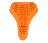 Bike Seat Cushion Cover Silicon Honeycomb Anti Slip Rainproof Ergonomic Bicycle Saddle Cover for Mountain Bikes Road Bikes (Orange)