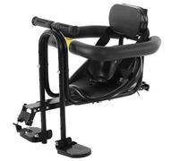 Bike Seat for Kids Front Mounted Child Bike Seat Easy to Install Baby with Back Rest, Foot Pedal, Quick Realease Button ＆ Adjustable Safety Belt, Attachment for Kids