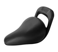 Bike Seat for Kids Waterproof Handled PU Bicycle Seat Curved Replacement Black