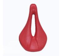 Bike Seat Pu+carbon Fiber Saddle Road Mtb Mountain Bike Bicycle For Man Cycling Trail Comfort Races Seat(Red 143mm)