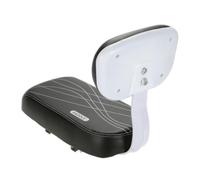 Bike Seat Rear Cushion Soft Leather with Backrest for Bicycle Riders | Black Finish, Folding Bicycles and Standard Bicycle Use, Carrying Another Passenger, Comfortable Support
