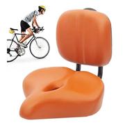 Bike Seat With Backrest - Padded Cushion Design, Wide Soft Support, Spring Suspension Comfort, Breathable Riding Pad, Adjustable Back | Bike Seat for Touring Exercise Leisure Long Cycling Ride