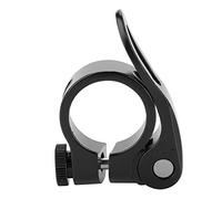 Bike Seatpost Clamp, Aluminum Alloy Bicycle Quick Release Seat Post Clamp for 25.4mm Seat Post(Black)