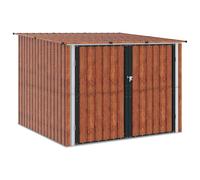 Bike Shed 3 pcs Metal Storage Outdoor Garden Terrace Structure Solution vidaXL