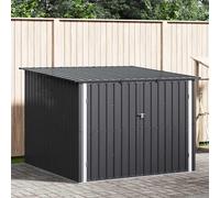 Bike shed Anthracite Metal 215x206x157 cm Double Door Padlock Hasp Durable Lock