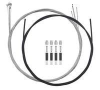 Bike Shift Cable Kit, 4 Pcs Derailleur Cable Shift Cable and A 2M Bike Cable Shift Housing, Bicycle Shifter Wire for Mountain and MTB Road Bike with Free 2 O-Rings, 4 End Ferrules and 4 End Caps