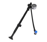 Bike Shock Pump, Aluminum Alloy Front Fork and Rear Suspension Air Pump 300PSI, Pressure Meter Included - Precise Pressure Control, Durable Hose, Lightweight for Cycling and (Black)