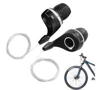 Bike Speed Shift Levers - M25 3x6 Pairs Left Right Shift Levers | ABS Mountain Bike Derailleur Replacement | Cable 22mm Clamp For Folding | B