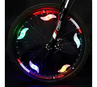 Bike Spoke Lights 3 Pack Tire Flash Lamp LED Neon Wheel Flashing Lights with 3 Flash Modes Bicycle Accessories for Adults Kids Bike Riding Bikes at Night, (Blue+Green+Red)