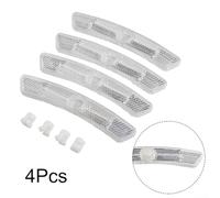 Bike Spoke Reflector Set of 4, PC Bicycle Wheel Rim Reflective Strips for Mountain and Road Cycling Safety, High Visibility Rim Spoke Reflectors for Night(White)