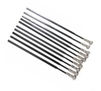 Bike Spoke Set for Various Wheels, High Strength Steel, Rust Resistant 10Pc Flat Straight Pull 261263265272275277282290 (282mm)