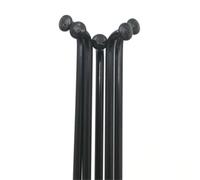 Bike Spokes, 16 Pieces A Lot 12G 2.6 Mm J-Bend Round Body Black Color Electric Bike Wheel Spokes(196mm)