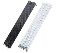 Bike Spokes 36pcs Bicycle Steel Spokes 186-294mm For 20/24/26/29 Inch Rims With Nipples Wheel Parts Spokes (Color : 186mm White) (259mm White)