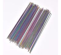 Bike Spokes,Spokes 8 Pcs Bicycle Spoke 26/27.5/29 Inch Wheels Spoke Wire Vacuum Plating Rainbow Spokes 2.0mm Road MTB Stainless Steel Spoke Bicycle Parts(259mm)