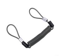 Bike Spring Cable Lock, .2m-2m Adjustable Steel Wire Rope, Anti-Theft Security Tether for Scooter Camping Gear Travel(1.2m Black)