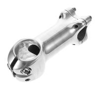 Bike Stem Aluminum Alloy Handlebar Riser for Fixed Gear Track Bikes | Silver Finish, Easy Install and Lightweight Build, Sleek Simple Style for Steering Flexibility