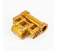 Bike Stem Bicycle Handlebar Stem Double Folding Bike Table Bridge Handle Bar Short Power Cycling Rod Adjustable Riser 25.4(HA Gold)