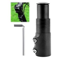 Bike Stem Riser Handlebar Extender, Bicycle Fork Stem Extension for Posture Correction & Neck Relief, Adjustable Head Up Adapter for MTB, Road & City Bikes, 124mm Aluminium Alloy fits 1-1/8" (28.6mm)
