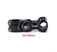 Bike Stem Riser with Adjustable Angle from 0 to 60 Degrees, Compatible with 25 4MM and 31 8MM Handlebars, 90MM Length (25.4mm)