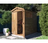 Dunster House Wooden Garden Shed 1.2m x 1.8m Outdoor Storage Building with Apex Roof and Window, Pressure Treated Timber, Overlord Modular
