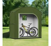 Bike Storage Tent for Outdoor，PU 4000 Waterproof Portable Bicycle Cover, Heavy Duty Storage Tent for 2-3/3 5 Bikes, Anti UV, Rain, Wind, for Bikes, Motorcycle,Garden Tools,Toys (Green, Small)