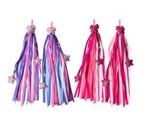 Bike Streamers Colorful Bicycle Streamers Micro Scooter Streamer | Glitter Butterfly Star Ribbon Bikes Handlebar Tassels Scooter Balance Bike Decoration Christmas Party Gift Indoor Outdoor