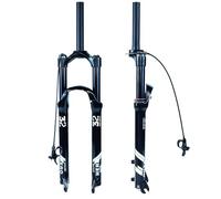 Bike Suspension Forks, Mountain Bicycle Suspension Forks,26 27.5 29 Air Suspension Fork, Travel 120mm Rebound Adjust Mountain Bike Front Forks, Straight Tube Bike Suspension Forks(Remote Lockout,26)