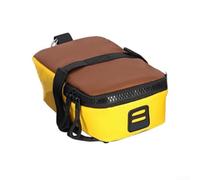 Bike Tail Bag For Saddle Attachment Expandable Rear Saddle Pack Weather-Resistant Polyester Storage with Secure Straps Black Blue for Green Yellow For Road Mountain (8 inches Yellow)