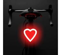 Bike Tail Light, Rechargeable LED Bicycle Rear Light for Night Riding, Cute Bike Accessories, Bright Heart Shaped Girls Bike Taillight, 5 Mode Waterproof Cycling Warning Reflector for Adults Kids