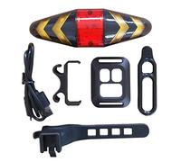 Bike Tail Light Turn Signal Lights, Usb Rechargeable Waterproof Led Rear Light Warning Light with Wireless Remote Control, 11 Light Mode Bicycle Indicators