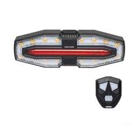 Bike Tail Light, Wireless Remote Control Turn Signal, USB-C Rechargeable, Waterproof LED Rear Safety Lamp For Night Cycling Commuting(Black)