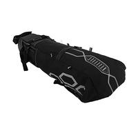 Bike Tail Rear Bag Large Capacity Reflective for Night Riding 12L Adjustable Polyester (Black)