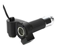 Bike Throttle Grip LCD Screen Twist Throttle Accelerator Handle Grips with Cable and Key Knock for Electric Bicycle Scooter(Silver)