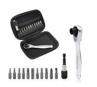 Bike Torque Wrench Set, Steel Socket Spanner Kit with 2-6mm & T10/T25/T30 Bits, Portable Tool for Bicycle Maintenance