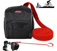 Bike Towing System, Retractable Bungee Tow Rope Bag - Pull Behind Leash for Kids Adult Bicycle, MTB - Assembly in Seconds