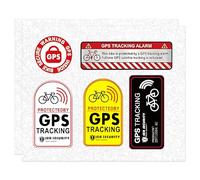 Bike Tracker Stickers 2PCS - Bike Stickers and Bike GPS Tracker Alert, Tracker Sticker for Bicycle Security, Anti-Theft Warning for Outdoor Use, Sturdy for All Weather and Easy to Apply